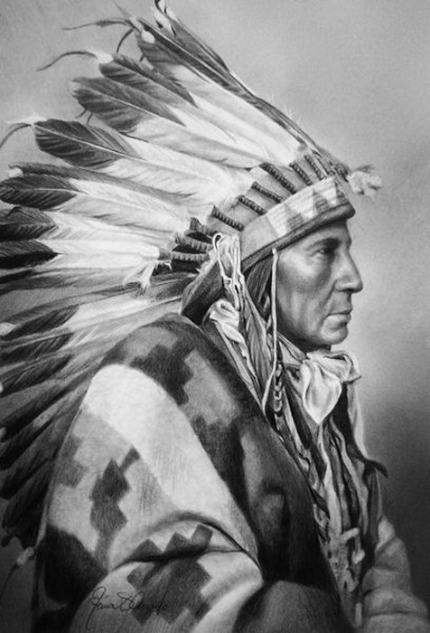 EL ARTE Y ACTIVIDAD CULTURAL: Históricos indios americanos fascinantes  dibujos lapiz, Maria D'Angelo, USA