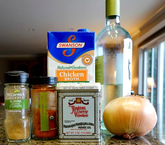 Chicken Curry ingredients