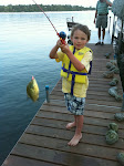 Bubby's first fish!