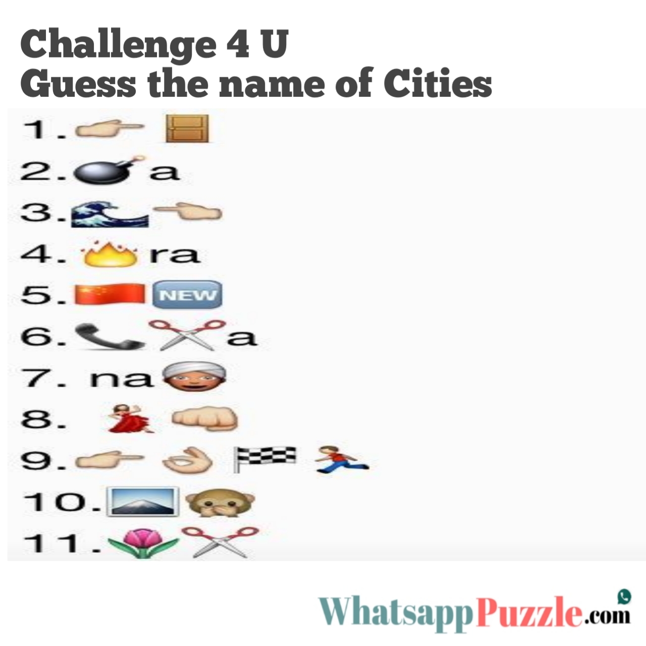 Whatsapp Emoji Puzzle 2018. Guess the Name Puzzle