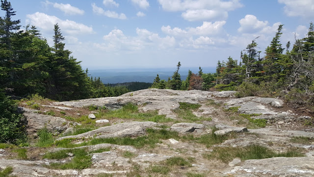 Frontière Canada - USA au sommet du mont Bélanger