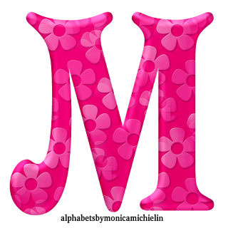 Monica Michielin Alphabets: PINK FLOWER TEXTURE SEAMLESS ALPHABET ...