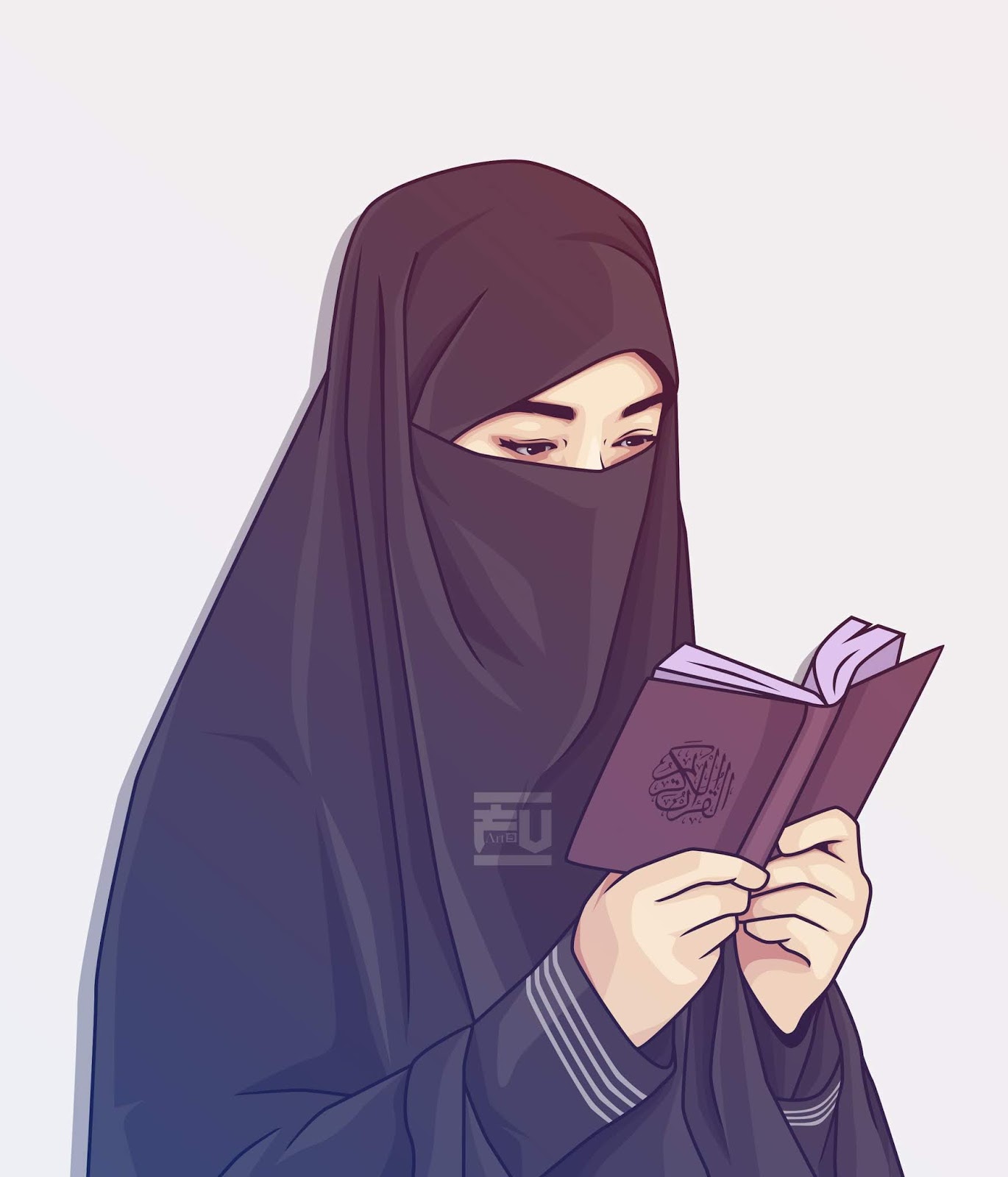 kumpulan kartun anime muslimah  bercadar