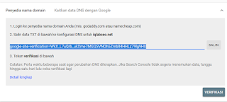 cara verifikasi blog di google search console