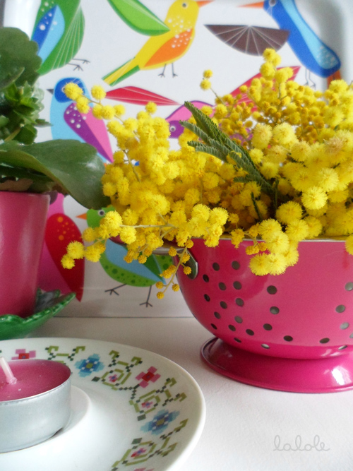 LALOLE BLOG: MIMOSAS EN MI NUEVA MESA DE COCINA