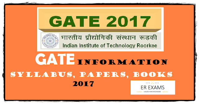 GATE Information Syllabus, Papers, Books  - 2017