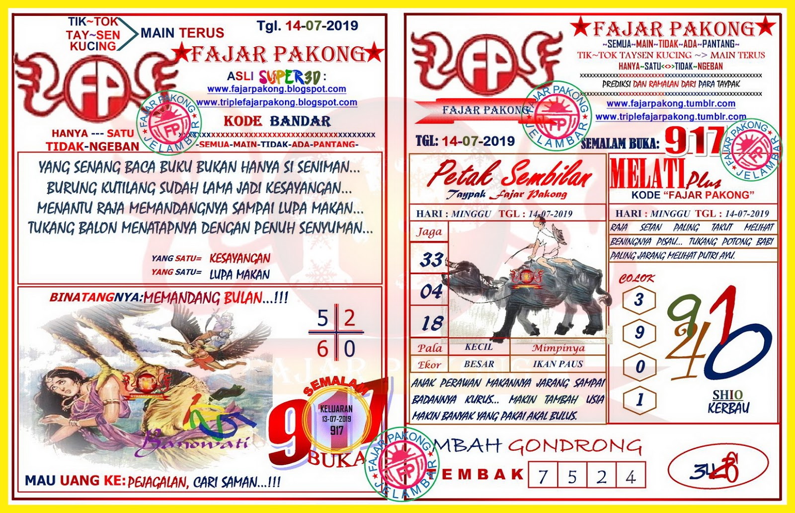 Triple Fajar Pakong Juli 2019