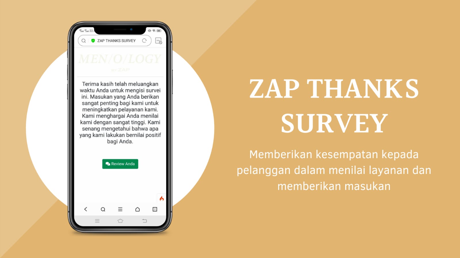 ZAP survey pasca kunjungan di Menology