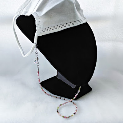 Face mask / Eyeglasses Chain / Strap Tourmaline face mask chain