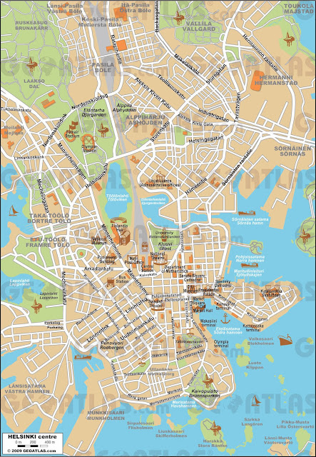 Mapa de Helsinque - Finlândia