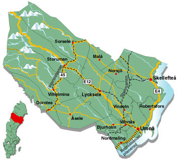 Karta över Västerbotten Geografisk | Karta över Sverige, Geografisk