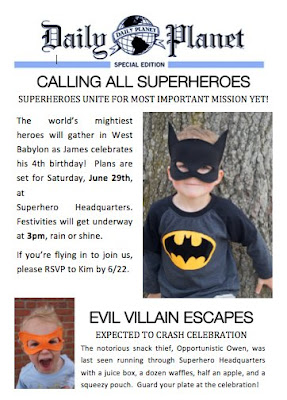 superhero party invitation