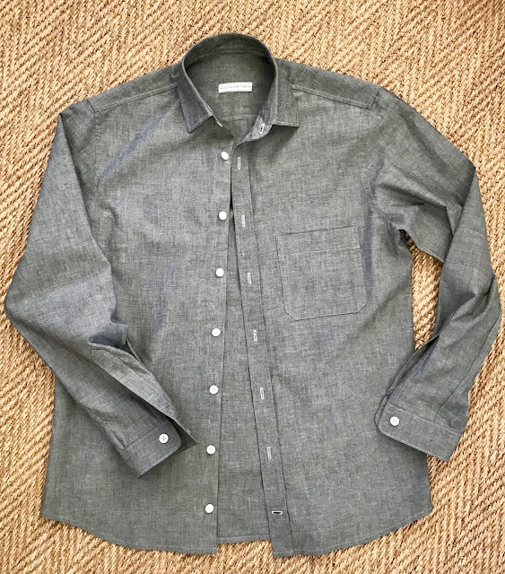 Diary of a Chain Stitcher : Grey Chambray Fairfield Button Up Shirt