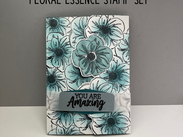 Simple Gatefold Card | Floral Essence 'Post-It' Masking Technique | You Are Amazing