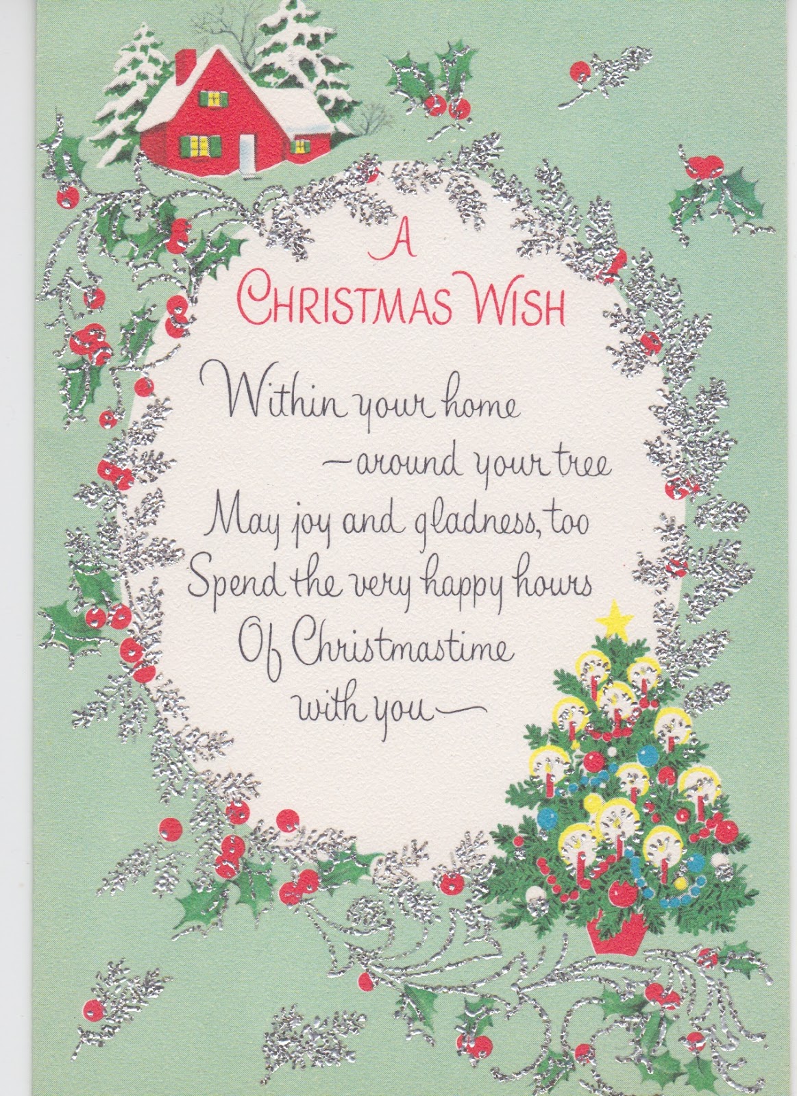 Vintage merry christmas happy new year decoration die cut foil Across My Kitchen Table: Merry Christmas!