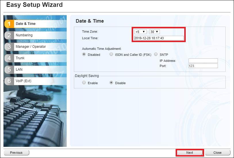 How to configure Panasonic NS300 by initial easy setup wizard?