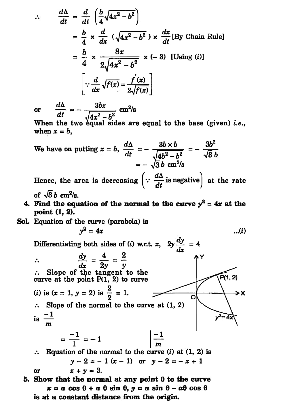 Application of derivatives class 12 math Studypur