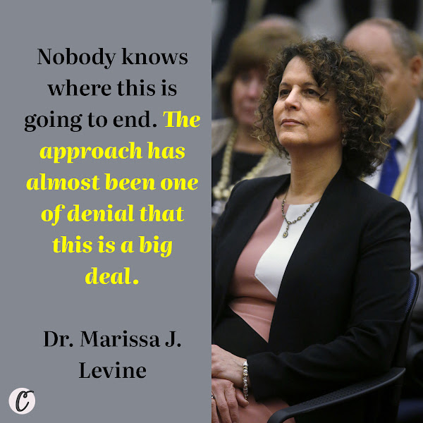Nobody knows where this is going to end. The approach has almost been one of denial that this is a big deal. — Dr. Marissa J. Levine, the director of the Center for Leadership in Public Health Practice at the University of South Florida