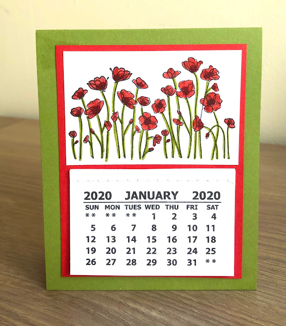 Painted Poppies Desk Calendar Stampin Up