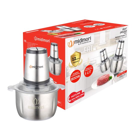 MÁY XAY THỊT CỐI INOX 3 LÍT