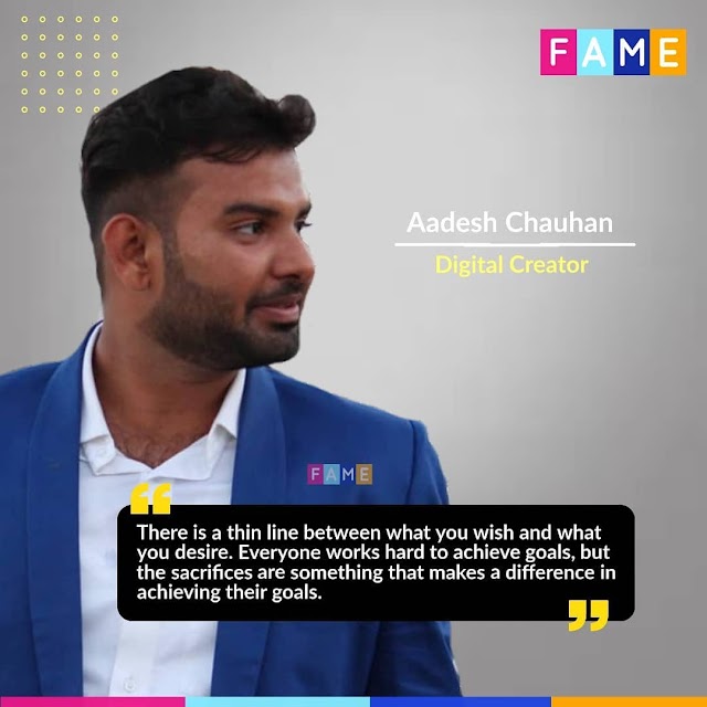 Aadesh Chauhan a Digital Creator who also does Film Making. Ex Co founder of  an Event Management Firm, and an E commerce platform.
