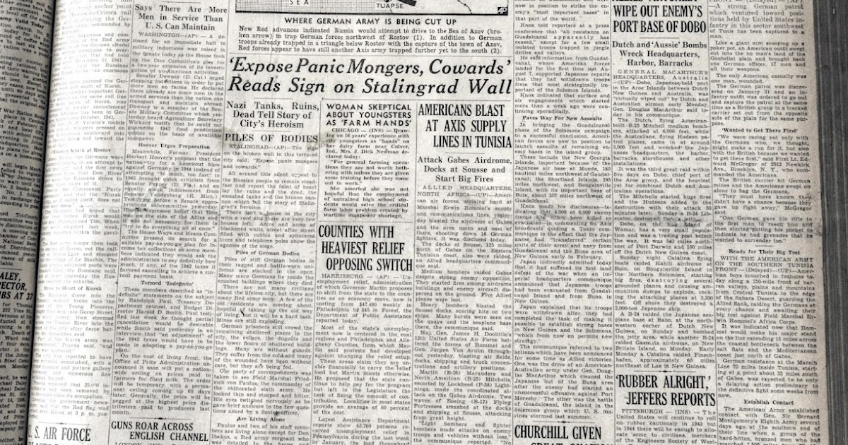 Vintage Johnstown 9 February 1943 The Johnstown Tribune