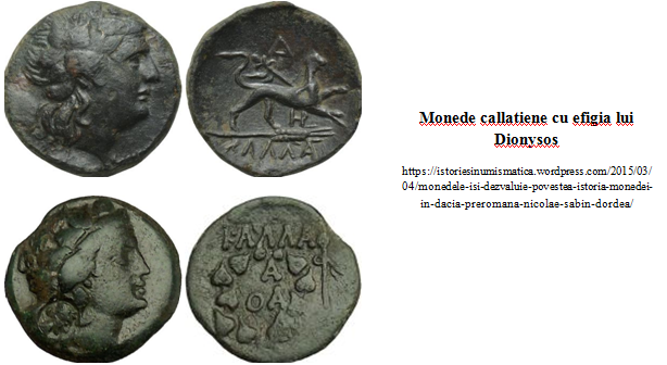 Monede Callatiene cu efigia lui Dionysos