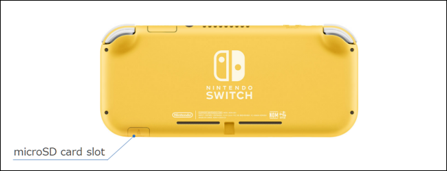 موقع فتحة Nintendo Switch Lite microSD