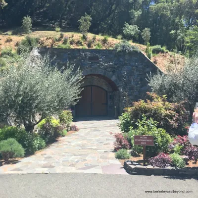 cave entrance at Thomas George Estates in Healdsburg, California