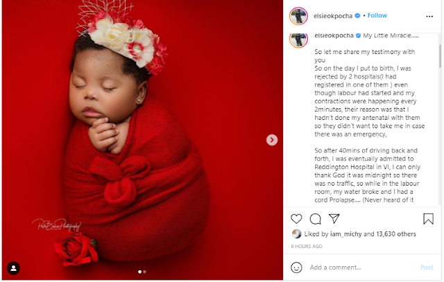 I was rejected by Two Hospitals- Basketmouth wife, Elsie reveals how God kept her baby alive during labor