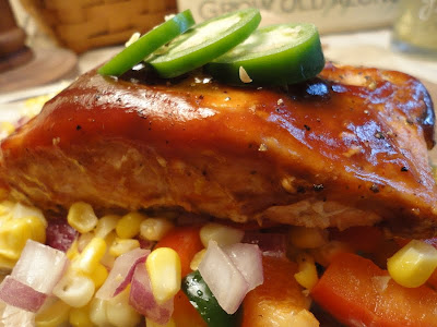 Getting healthy with barbecue salmon and sweet corn relish