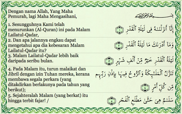 Catatan Kang Sule Khasiyat Surat Al Qodr