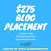 $275 BLOG PLACEMENT