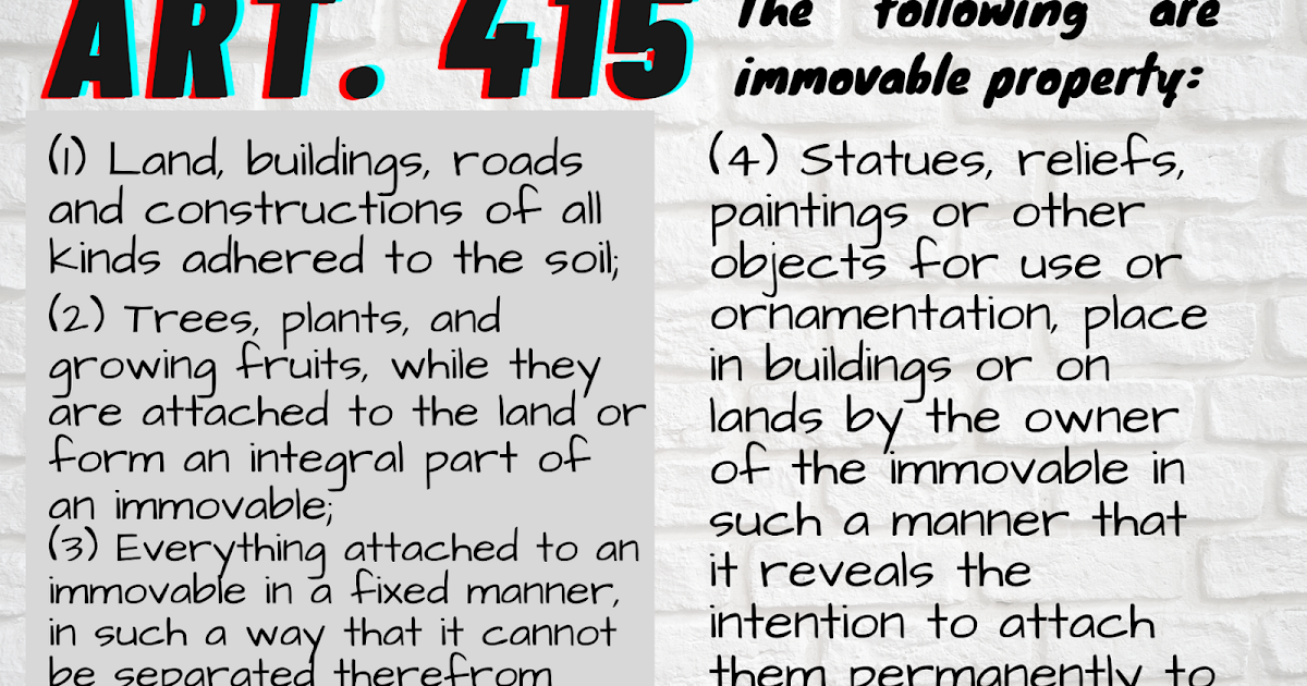 PROPERTY Immovable Properties