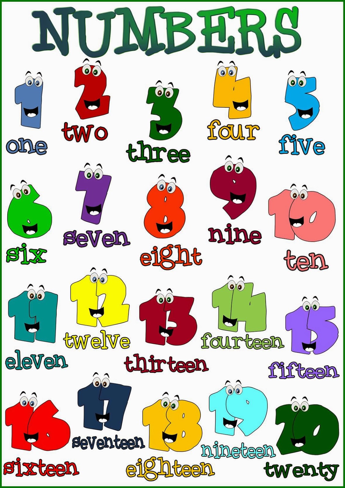 First graders Daoiz: Count from 1 to 20