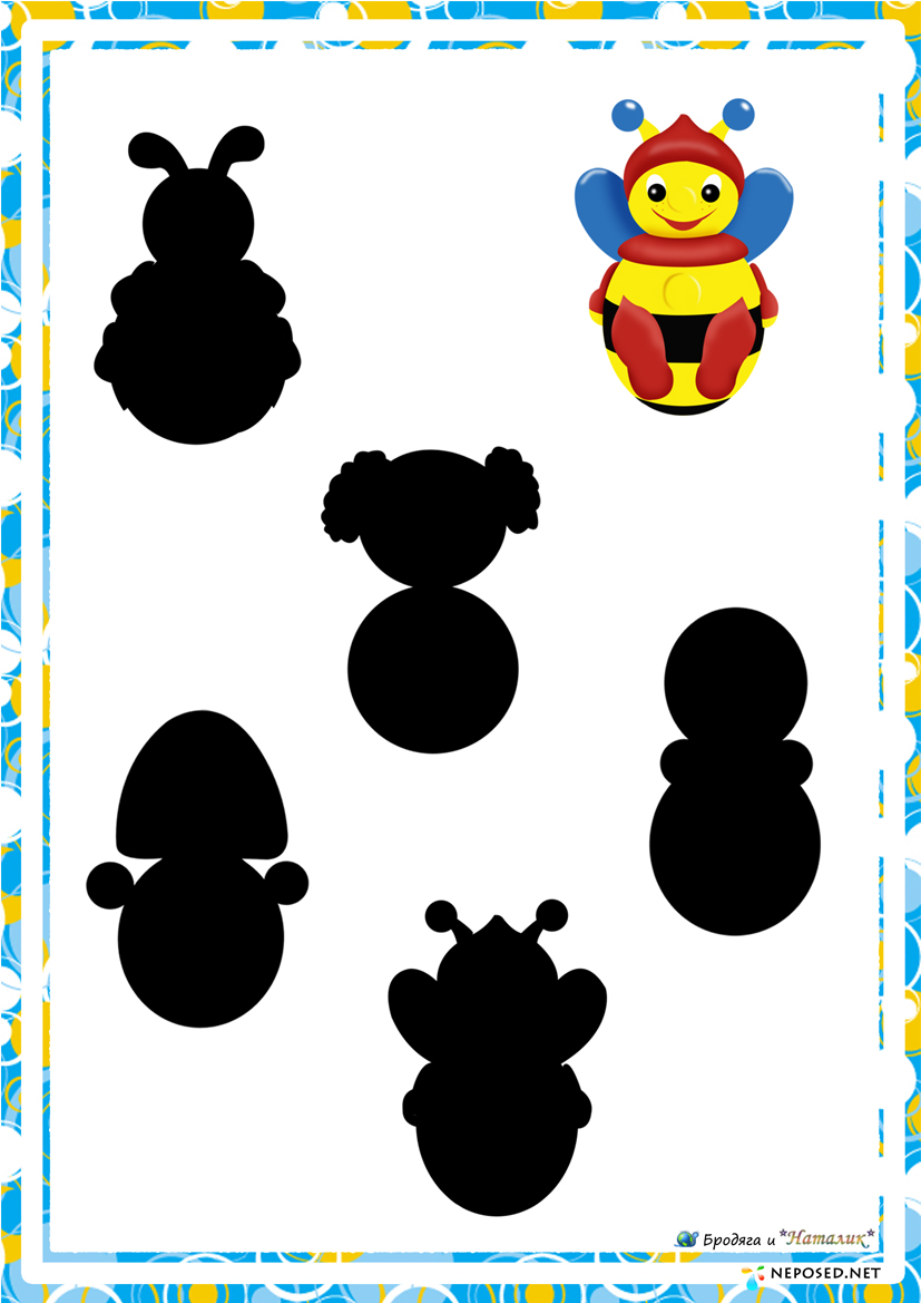 Найди чья тень в картинках 6 7 лет