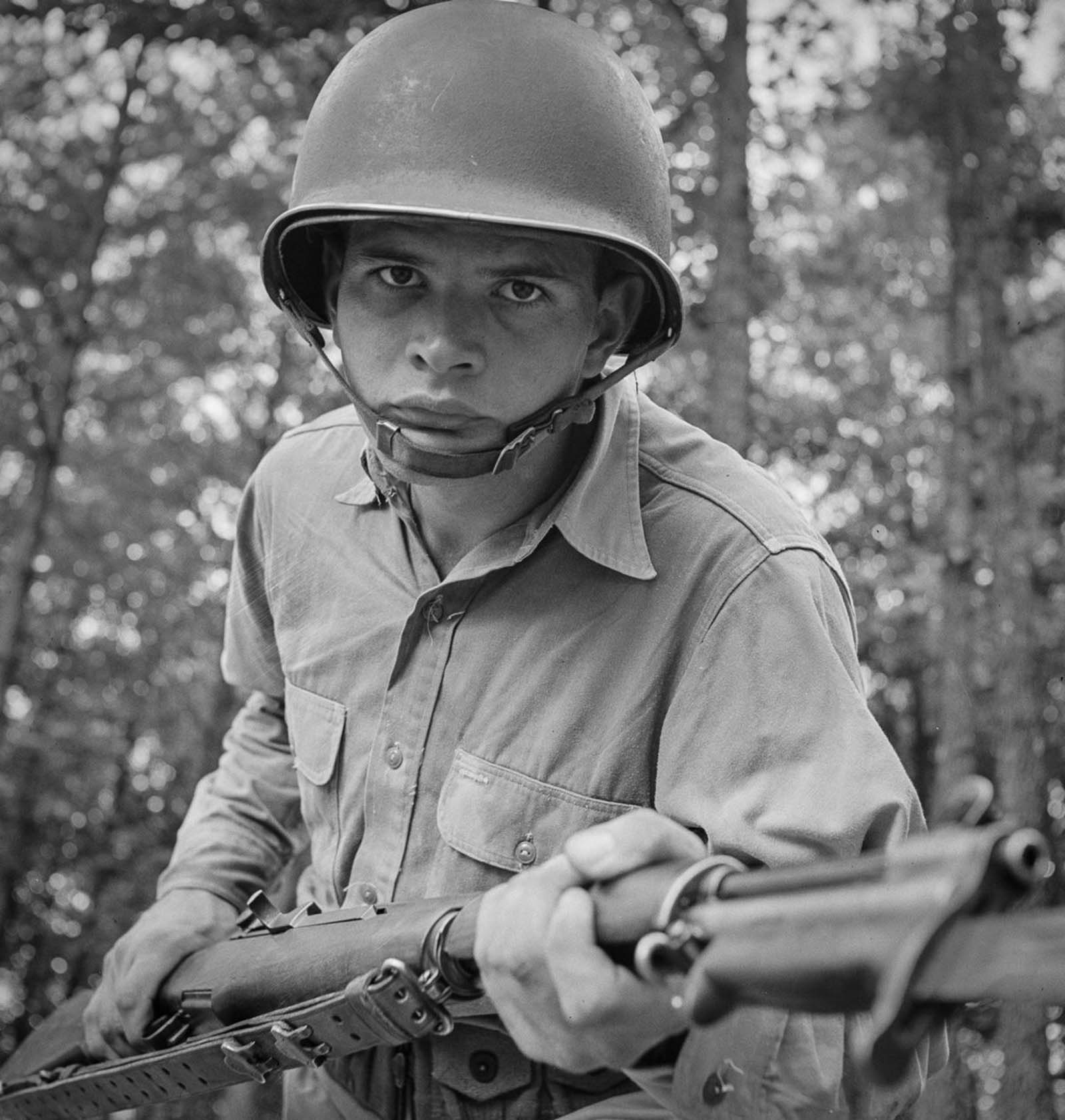 These photos follow the journey of an average young man into a skilled and disciplined soldier  1942 - 56