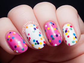Circus Animal Cookie Nail Art by @chalkboardnails