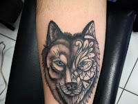Celtic Simple Wolf Tribal Tattoo