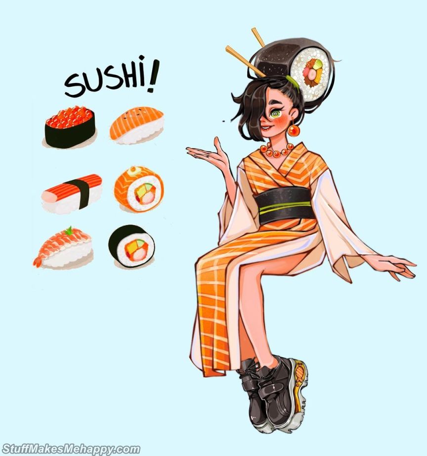10. Sushi and rolls