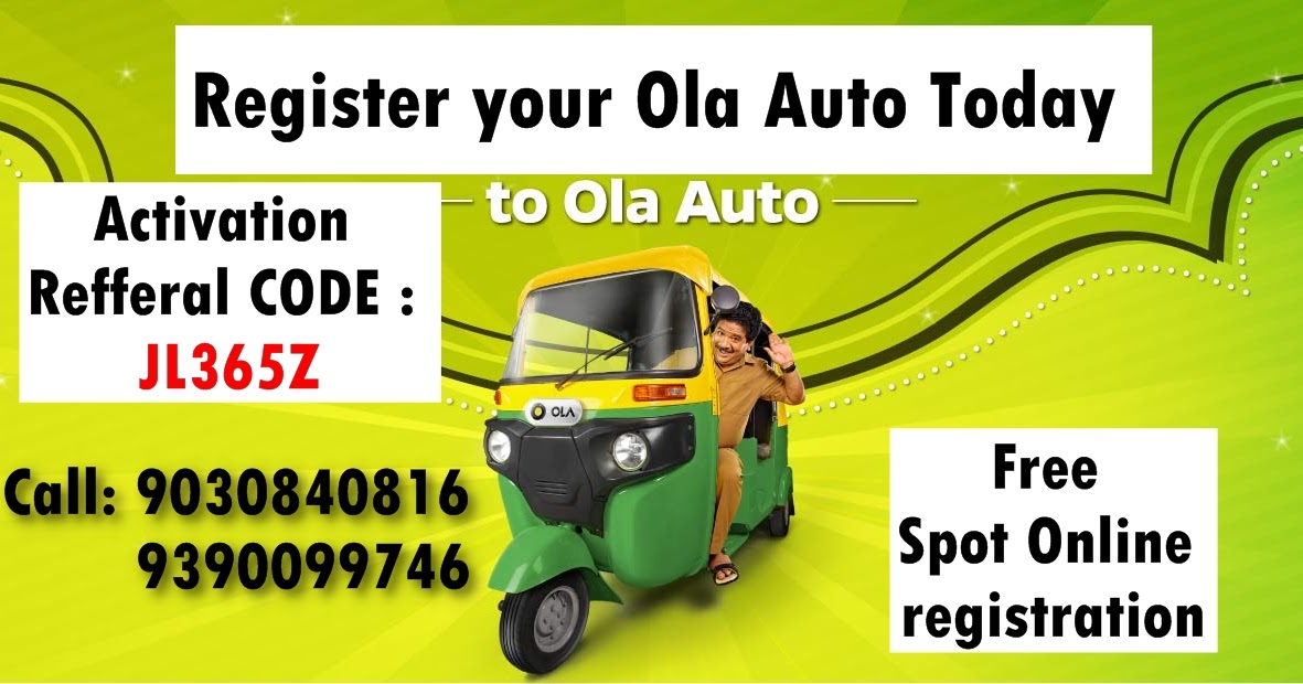 Ola Bike Joining Join Free Auto registration in OLA Contact