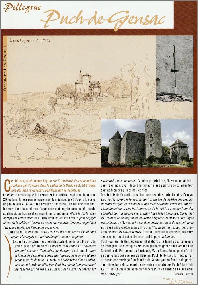 Leo Drouyn, château de Puch de Gensac, Pellegrue