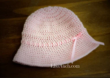 sun hat free crochet pattern-baby hat pattern-crochet hat pattern-6-12 month