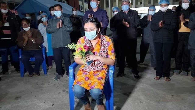 Baglung woman returns home after recovering from COVID-19