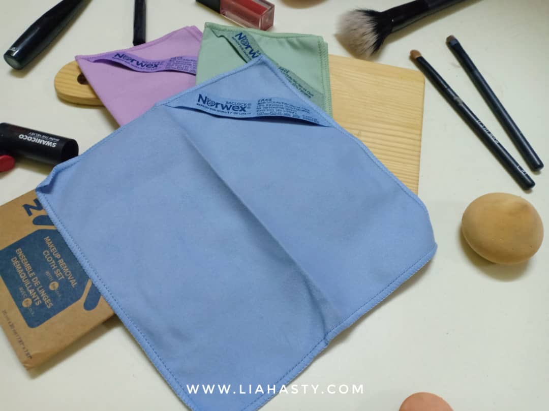 Tanggalkan Solekan dengan Norwex Makeup Removal Cloth Set Lia Hasty