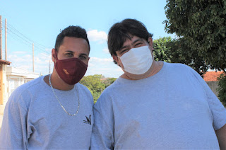 Secretário da Cultura André Gomes e o coordenador da Casa de Cultura Johnny César.