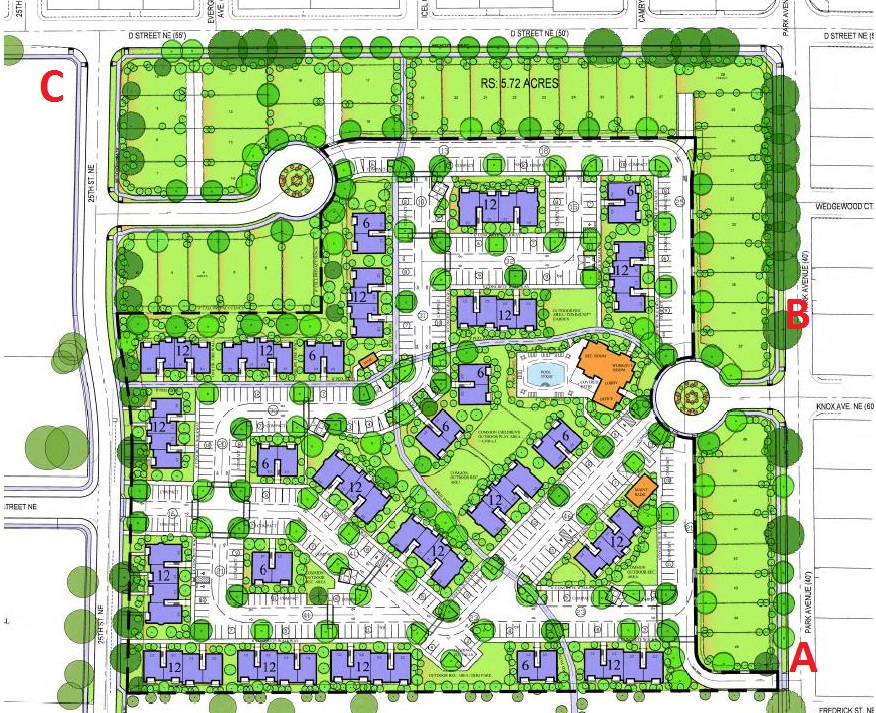 Salem Breakfast on Bikes Walking the Perimeter Sidewalks for the North Campus and Jory Apartments