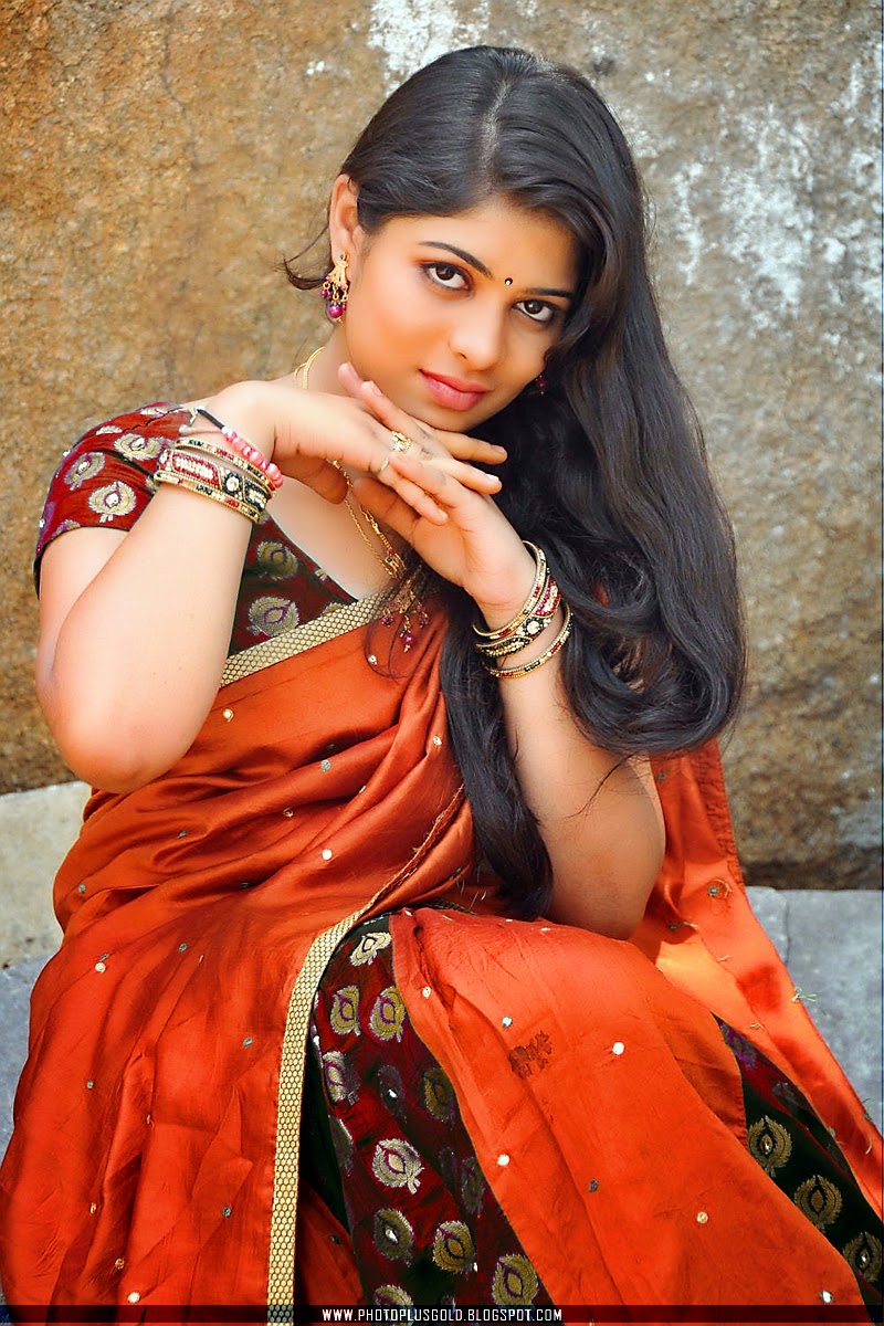South Indian Cute Homely Actress In Half Saree Unseen Large Photos 