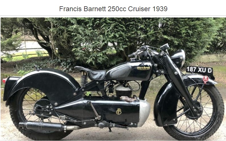 1939 - FRANCIS BARNETT - CRUISER  250 CC 2 TEMPS