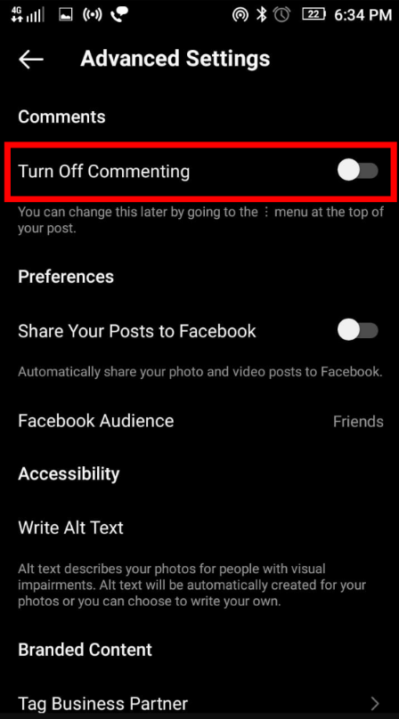 How to Turn Off Comments on Instagram Posts